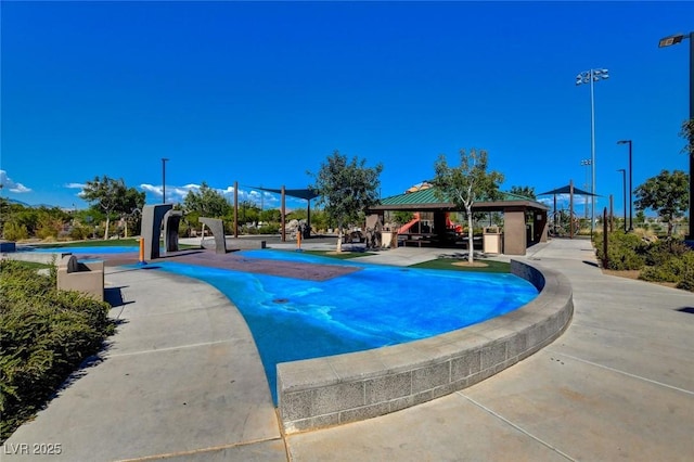 2651 Deep Canyon St, Henderson, NV 89044 - view of pool with a gazebo
