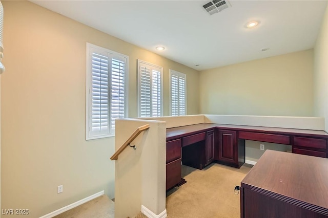 62 Myrtle Springs Ct, Las Vegas, NV 89148 - unfurnished office with light carpet, baseboards, and recessed lighting