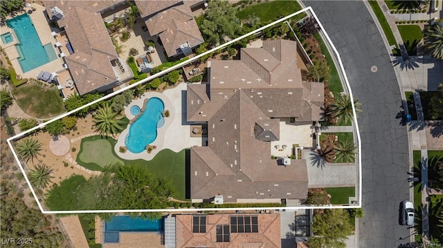 11926 Port Labelle Dr, Las Vegas, NV 89141 - view of property location with a pool and property boundaries highlighted