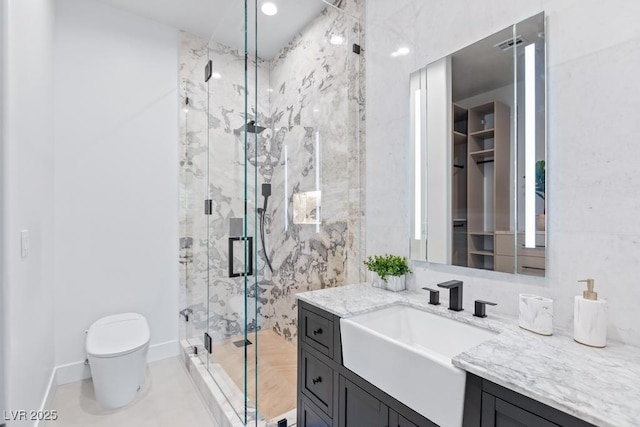 11926 Port Labelle Dr, Las Vegas, NV 89141 - full bath with vanity and a marble finish shower