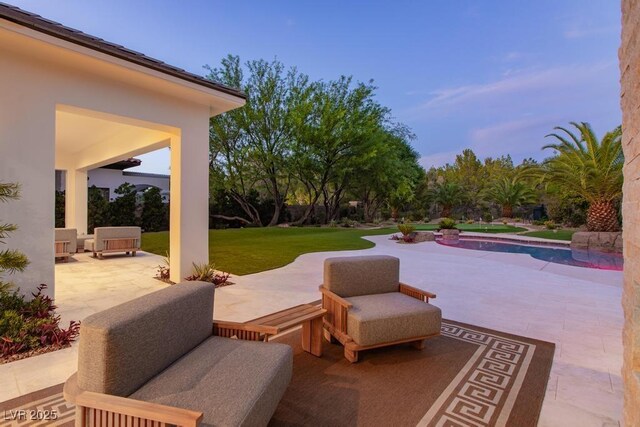 11926 Port Labelle Dr, Las Vegas, NV 89141 - view of patio / terrace featuring an outdoor pool