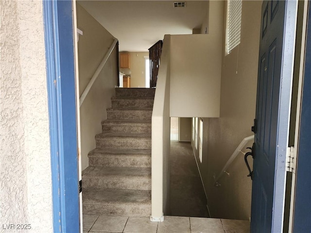 5052 Whistling Acres Ave, Las Vegas, NV 89131 - stairway featuring tile patterned flooring