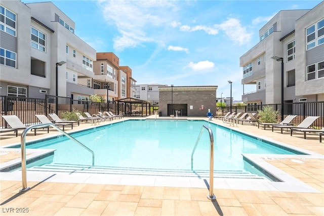 2501 Indigo Mountain St, Henderson, NV 89044 - community pool featuring a patio area and a residential view