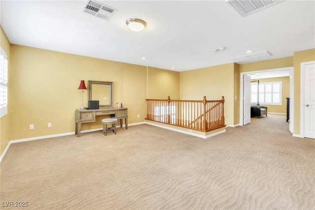 6558 Musette Ave, Las Vegas, NV 89139 - office area featuring baseboards, light colored carpet, and recessed lighting