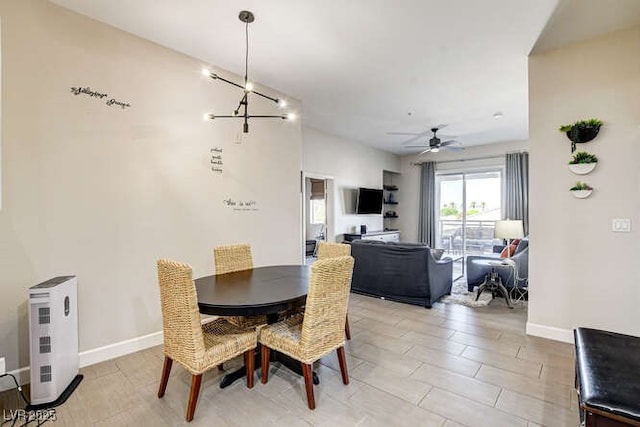 83 E Agate Ave Unit 207, Las Vegas, NV 89123 - dining room featuring a ceiling fan and a chandelier