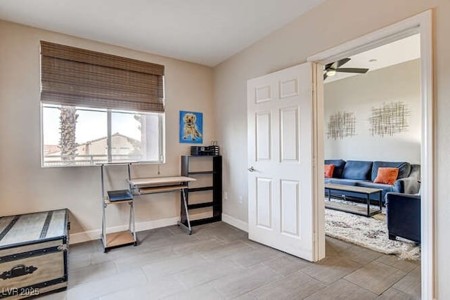 83 E Agate Ave Unit 207, Las Vegas, NV 89123 - home office featuring a ceiling fan and baseboards