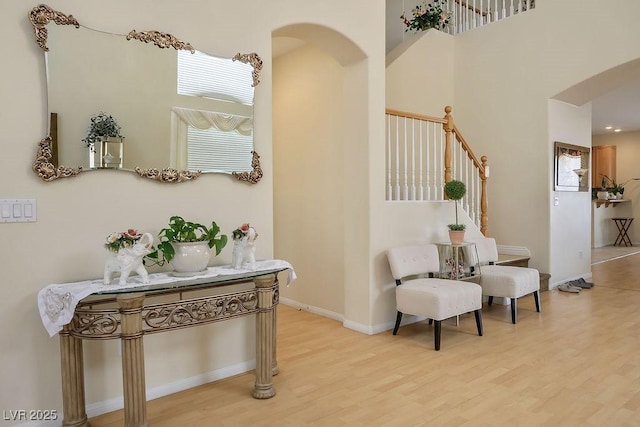 404 Via Sonador, Henderson, NV 89012 - entrance foyer with light wood finished floors, plenty of natural light, and arched walkways