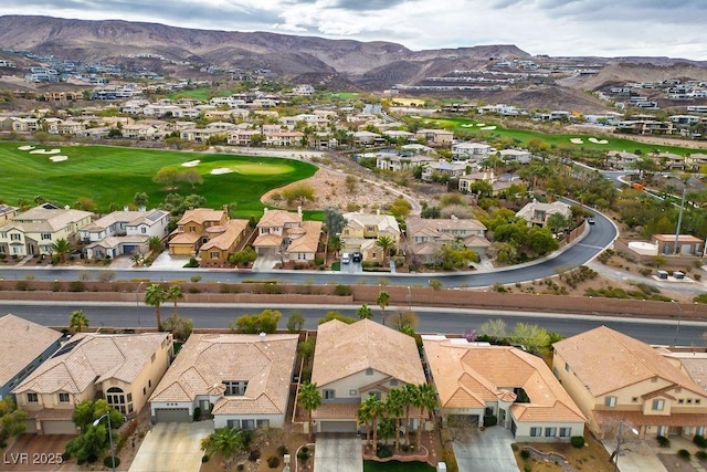 404 Via Sonador, Henderson, NV 89012 - aerial overview of property's location featuring nearby suburban area and a mountain backdrop