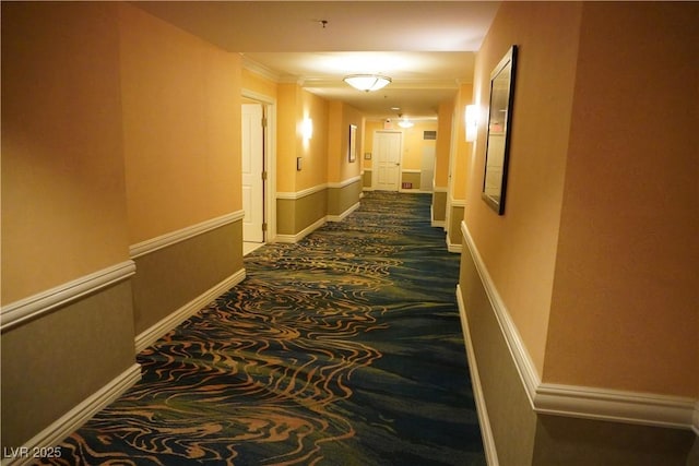 145 E Harmon Ave Unit 27619, Las Vegas, NV 89109 - hall featuring dark carpet and ornamental molding