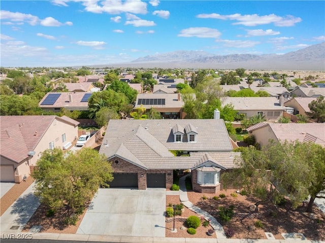 8504 Mystic Night Ave, Las Vegas, NV 89143 - aerial view of residential area featuring a mountainous background