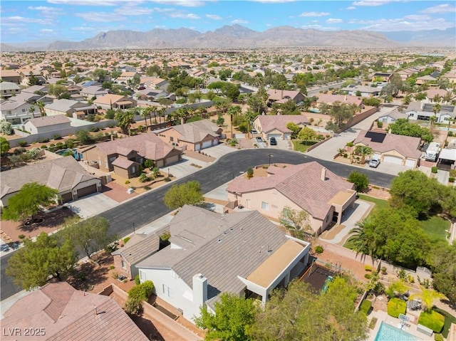 8504 Mystic Night Ave, Las Vegas, NV 89143 - aerial perspective of suburban area with a mountain backdrop