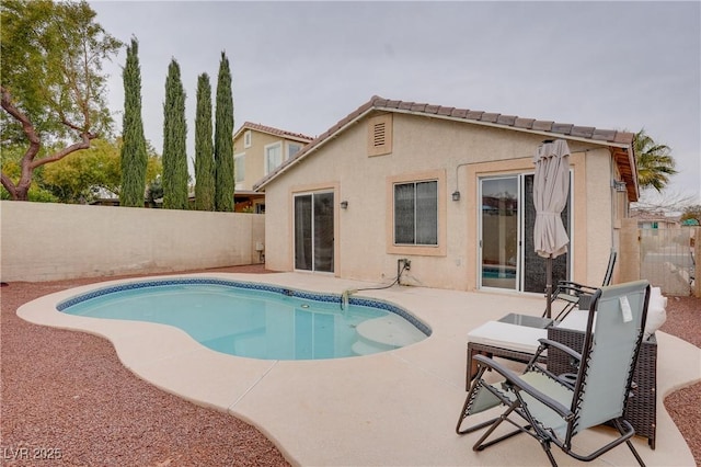 10605 Moon Flower Arbor Pl, Las Vegas, NV 89144 - view of pool featuring a patio and a fenced backyard