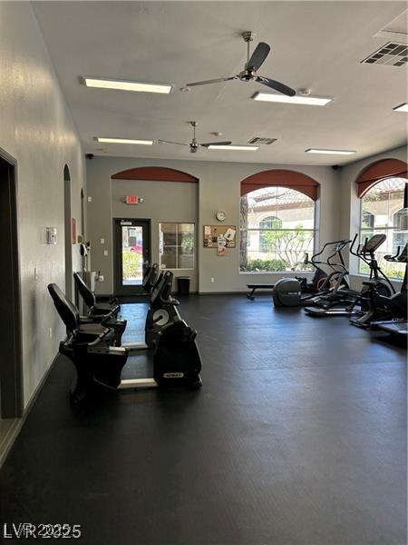 9000 Las Vegas Blvd Unit 2189, Las Vegas, NV 89123 - exercise room with a ceiling fan