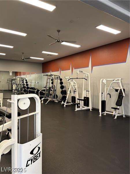 9000 Las Vegas Blvd Unit 2189, Las Vegas, NV 89123 - exercise room with a ceiling fan