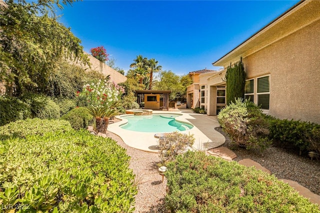 213 Villa Borghese St, Las Vegas, NV 89138 - view of pool with a patio area and a pool with connected hot tub