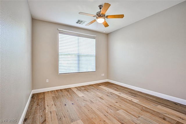 213 Villa Borghese St, Las Vegas, NV 89138 - spare room featuring baseboards, light wood-style floors, and a ceiling fan