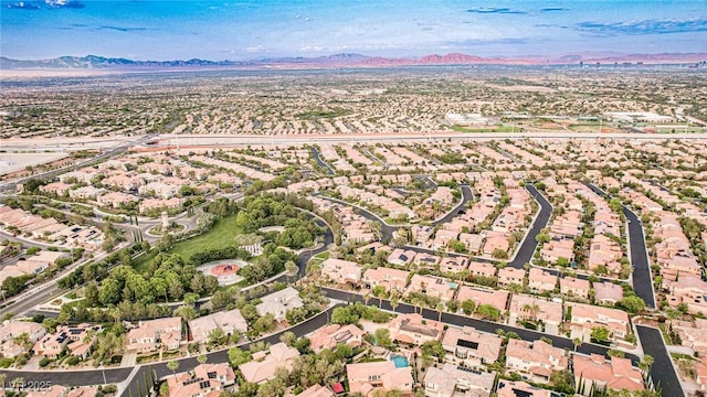 213 Villa Borghese St, Las Vegas, NV 89138 - aerial view of property's location with mountains and nearby suburban area