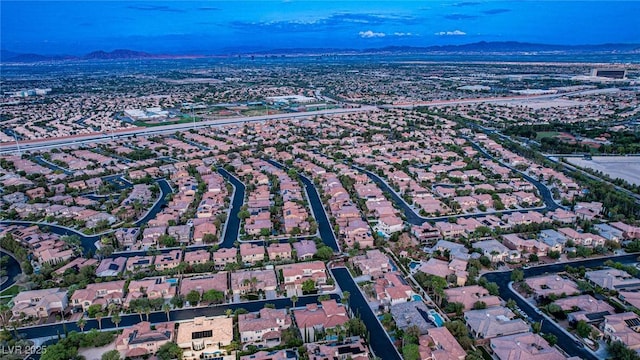 213 Villa Borghese St, Las Vegas, NV 89138 - aerial view of property and surrounding area with a mountainous background and nearby suburban area