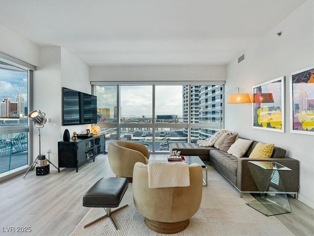 4471 Dean Martin Dr Unit 1109, Las Vegas, NV 89103 - living room featuring light wood-style flooring and healthy amount of natural light