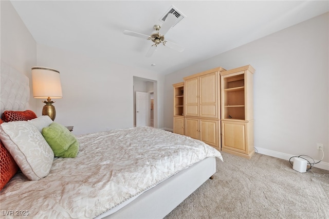 1912 Summer Pine Ct Unit 102, Las Vegas, NV 89134 - bedroom with light colored carpet, baseboards, and ceiling fan