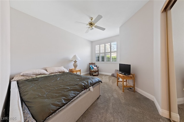 1912 Summer Pine Ct Unit 102, Las Vegas, NV 89134 - bedroom with carpet flooring, baseboards, and a ceiling fan