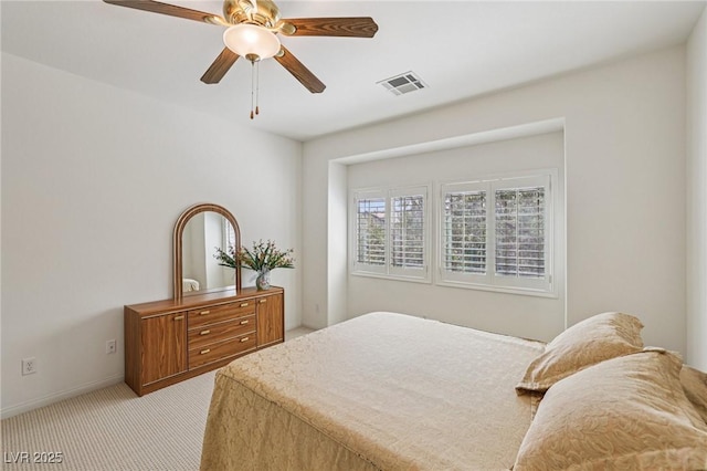 8224 Fowler Falls Ct, North Las Vegas, NV 89085 - bedroom with light colored carpet and a ceiling fan