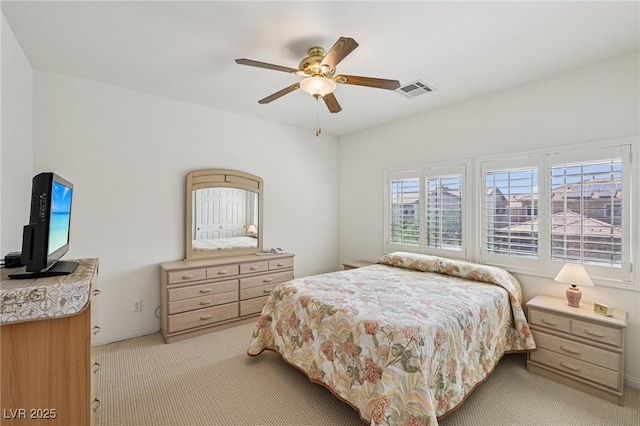 8224 Fowler Falls Ct, North Las Vegas, NV 89085 - bedroom featuring light colored carpet and ceiling fan