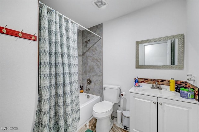 872 N Linn Ln, Las Vegas, NV 89110 - bathroom with toilet, vanity, and shower / bath combo with shower curtain