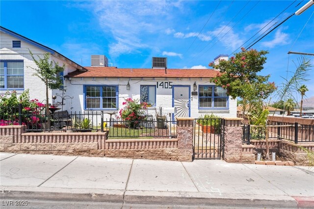 300 N 14th St, Las Vegas, NV 89101 - ranch-style house with a fenced front yard