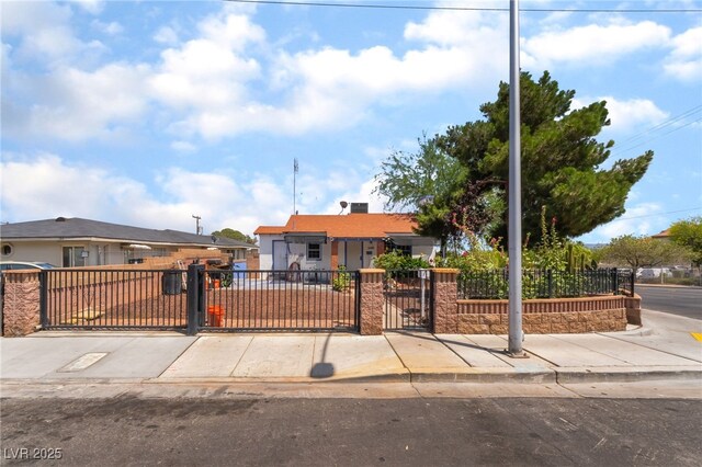 300 N 14th St, Las Vegas, NV 89101 - view of front of property with a gate and a fenced front yard
