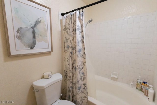 3236 Manzanita Ln, Laughlin, NV 89029 - full bathroom with toilet and shower / tub combo with curtain