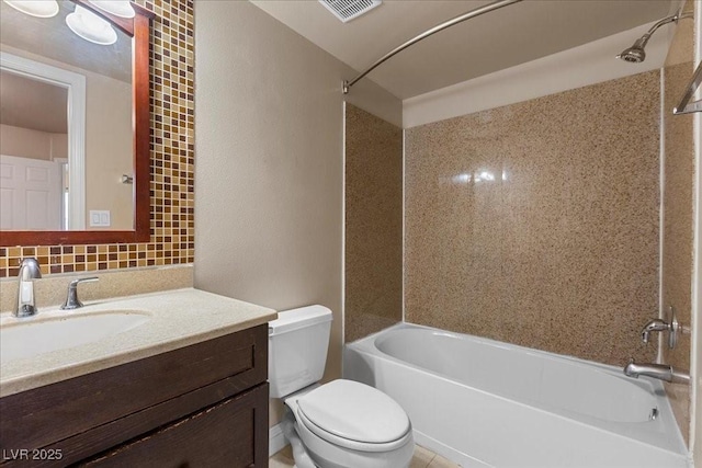 8000 Badura Ave Unit 2028, Las Vegas, NV 89113 - full bath featuring washtub / shower combination, toilet, vanity, and backsplash