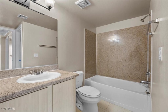 8000 Badura Ave Unit 2028, Las Vegas, NV 89113 - bathroom with toilet, vanity, shower / washtub combination, and tile patterned floors