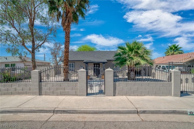 1608 E Mcdonald Ave, North Las Vegas, NV 89030 - view of front of property with driveway and a fenced front yard
