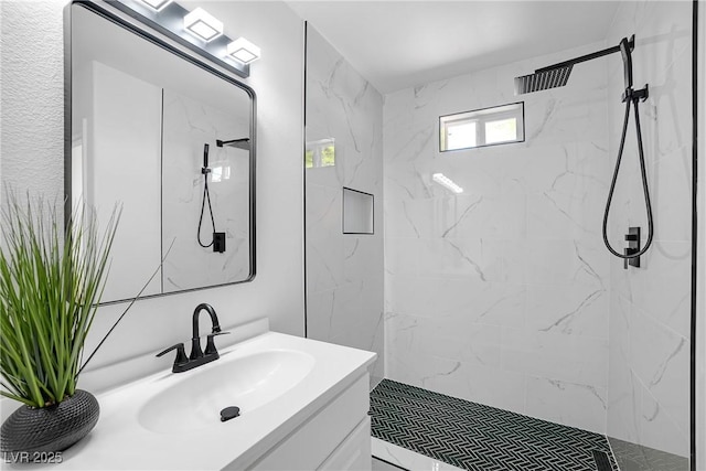 1608 E Mcdonald Ave, North Las Vegas, NV 89030 - bathroom with a marble finish shower and vanity