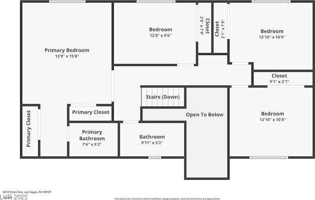 6612 Elton Ave, Las Vegas, NV 89107 - floor plan / room layout