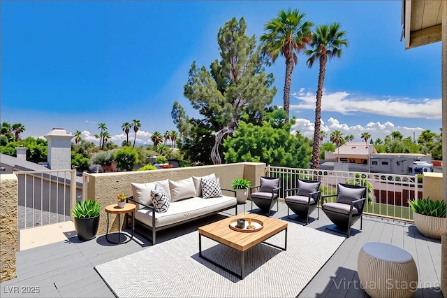 8113 Gothic Ave, Las Vegas, NV 89117 - deck featuring outdoor lounge area