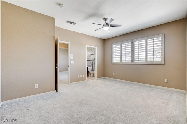 8113 Gothic Ave, Las Vegas, NV 89117 - unfurnished bedroom with carpet floors, ensuite bath, baseboards, and ceiling fan