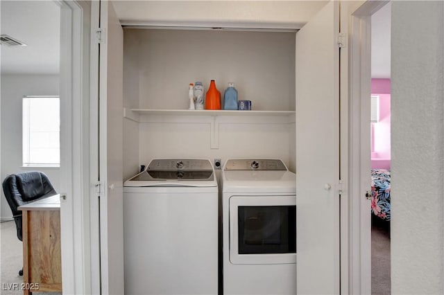 8048 Astrology Ct Unit 201, Las Vegas, NV 89128 - washroom with washing machine and dryer and carpet