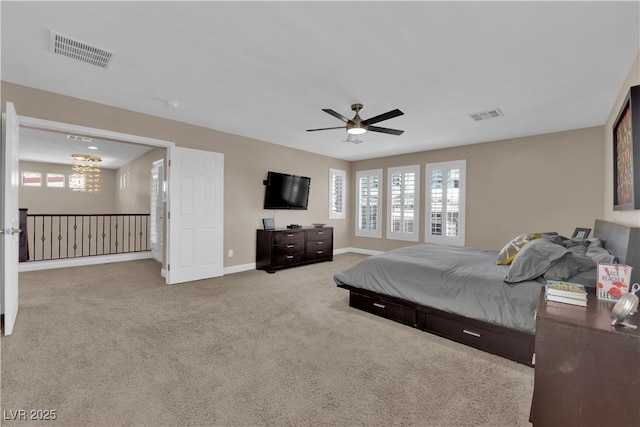 5542 Oak Bend Dr, Las Vegas, NV 89135 - carpeted bedroom with baseboards and ceiling fan
