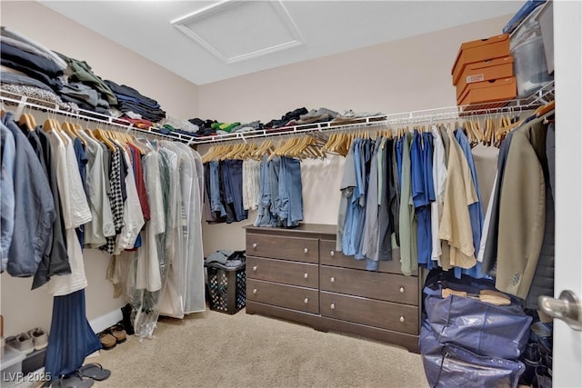 5542 Oak Bend Dr, Las Vegas, NV 89135 - walk in closet with attic access and carpet floors
