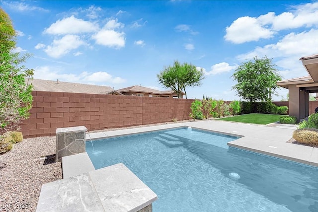 5542 Oak Bend Dr, Las Vegas, NV 89135 - view of swimming pool featuring a fenced backyard