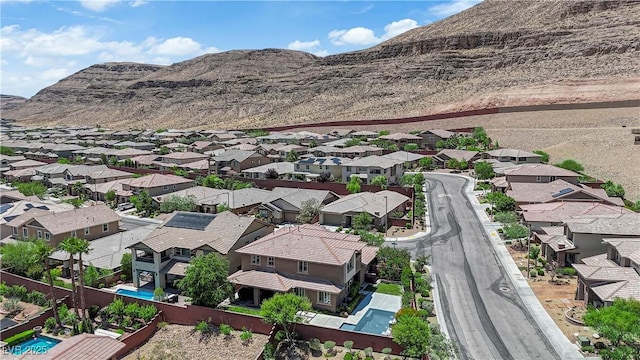 5542 Oak Bend Dr, Las Vegas, NV 89135 - aerial view of residential area with a mountain backdrop