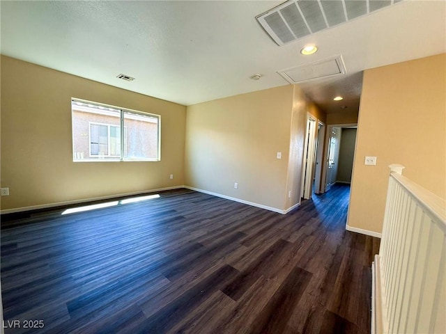 3736 Gallowtree Ave, North Las Vegas, NV 89081 - unfurnished room with dark wood finished floors and recessed lighting