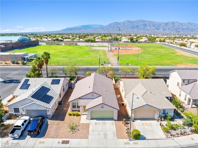 5112 Foggia Ave, Las Vegas, NV 89130 - aerial perspective of suburban area with a mountain backdrop
