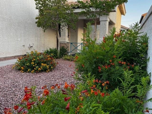 2419 Pebble Springs Ct, Henderson, NV 89074 - doorway to property with stucco siding