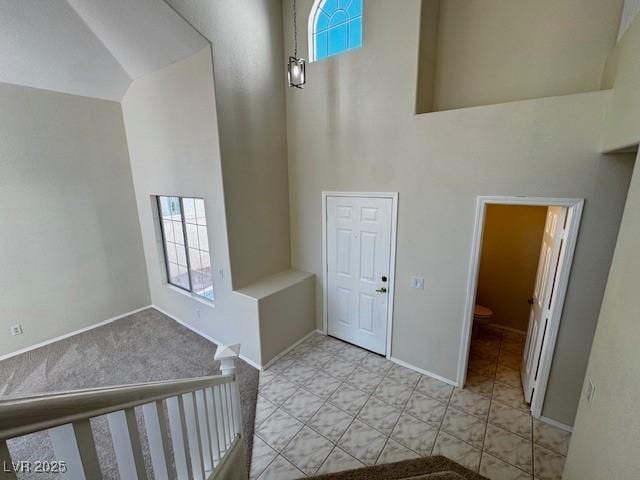2419 Pebble Springs Ct, Henderson, NV 89074 - foyer entrance with a high ceiling and baseboards
