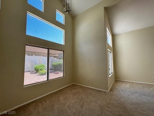 2419 Pebble Springs Ct, Henderson, NV 89074 - unfurnished room featuring carpet flooring and a high ceiling