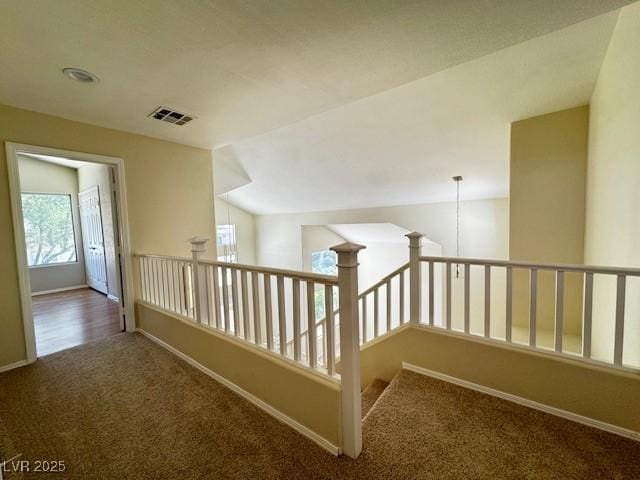 2419 Pebble Springs Ct, Henderson, NV 89074 - corridor with carpet and an upstairs landing