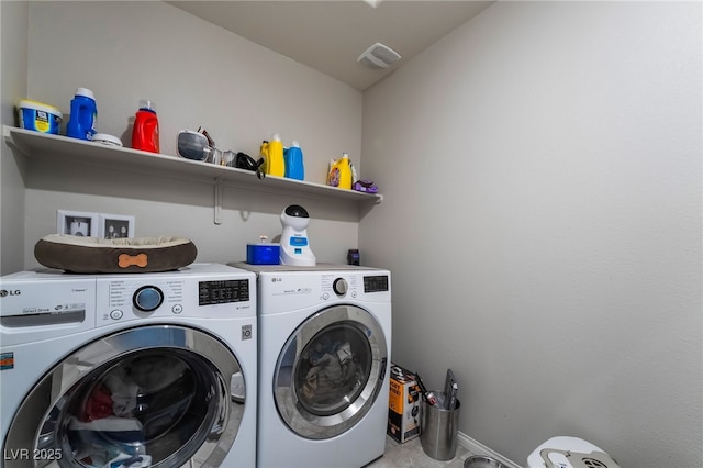 7732 Bandon Cliffs St, North Las Vegas, NV 89084 - washroom with washing machine and clothes dryer and baseboards